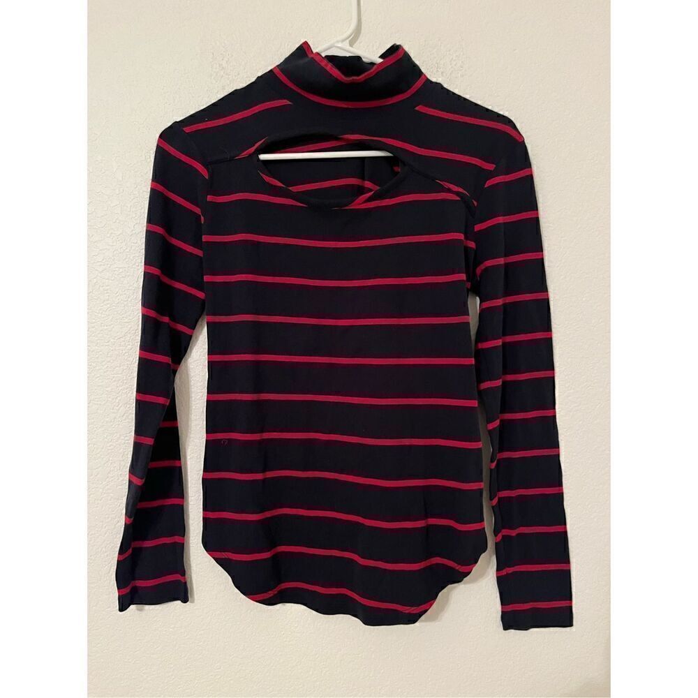 Chaser Womens Vented Keyhole Shirttail Turtleneck NEW